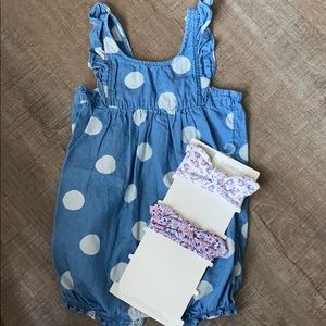 Babygirl Carter’s Romper & Headband